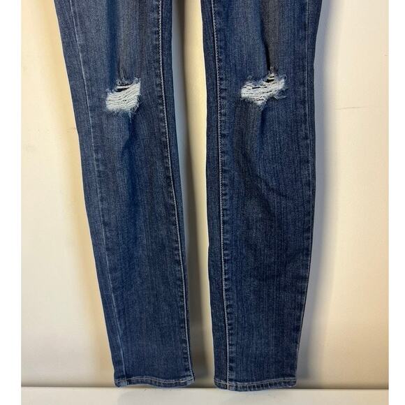 PAIGE Verdugo Ultra Skinny Jeans Women Size 26 Blue Distressed Ripped - Picture 3 of 9
